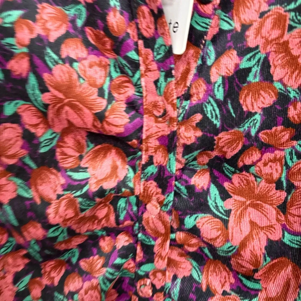 Fate Bohme Floral Button Down Ruched Dress Size Large - Picture 6 of 10